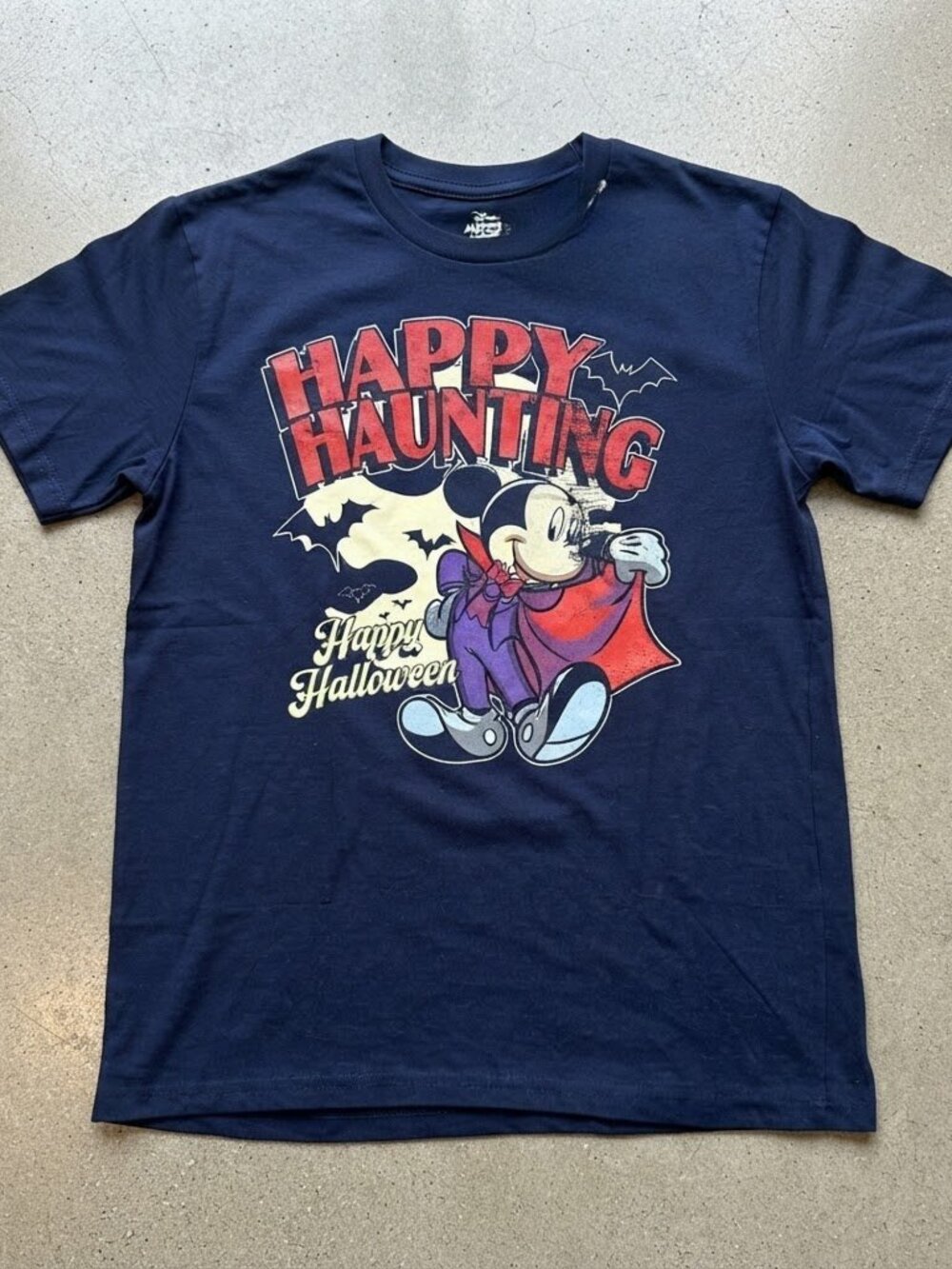 Disney Happy Haunting Mickey Mouse Halloween Navy T-Shirt S-4XL
